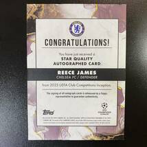 2022-23 Topps UCC Inception Reece James /99 Auto FC Chelsea 直筆サインカード リース・ジェームズ_画像2