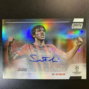 2021-22 Topps Stadium Club Chrome UEFA Sandro Tonali Auto ACミラン 直筆サインカード サンドロ・トナーリ