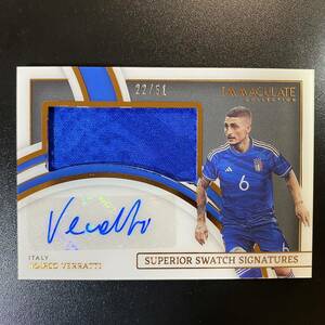 2022-23 Panini Immaculate Superior Swatch Sapphire Marco Verratti AUTO /51 直筆サインカード マルコ・ヴェッラッティ