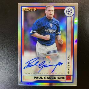 Paul Gascoigne 2022-23 Topps Merlin Chrome Refractor Auto 直筆サインカード ポール・ガスコイン