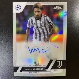 2022-23 Topps Chrome UEFA Autograph Auto Weston McKennie Juventus ウェストン・マッケニー 直筆サインカード