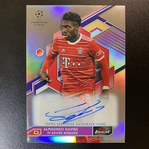 2022-23 Topps Finest Alphonso Davies Auto Refractor FCバイエルン・ミュンヘン 直筆サインカード アルフォンソ・デイヴィス