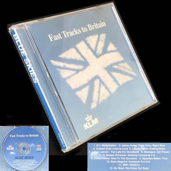 非売品★CD「Fast Tracks to Britain BLUE SKIES」★洋楽コンピレーション オムニバス Go West Jesus Jones Culture Club Spandau Ballet