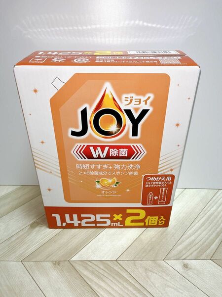 JOY W除菌 オレンジの香り つめかえ用1425 ml x 2