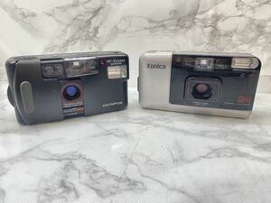 39231【自宅保管品】コンパクトフィルムカメラ 2個セット KONICA コニカ A4/OLYMPUS オリンポス AF-10 SUPER