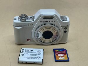 38508) PENTAX ペンタックス Optio I-10 コンパクトデジタルカメラ バッテリー 2GBカード付　動作未確認