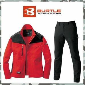 【 新品 送料無料 】 LL バートル BURTLE ジャケット 7301 カーゴ パンツ 7302 セット スリム ストレッチ 年間 素材 カーディナル