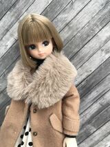 ＊Soran＊ リカちゃん　ピュアニーモ　ハンドメイド　２２cm お洋服セット　ファーつけ襟　コート　トップス　フレアースカート　バッグ_画像4