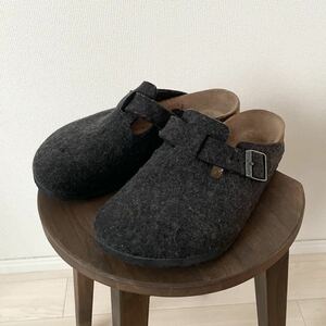 BIRKENSTOCK BOSTON ビルケンシュトック ボストン ANTHRACITE WOOL 41 26.5