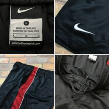 SP1-135◆USA直輸入品◆美USED品◆【NIKE ナイキ】ブラック×レッド ハーフパンツ【メンズ L】バスパン バスケ ストリート ランニング_画像4