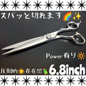 パワフルに切れる理美容師プロ用カットシザーハサミ☆トリマートリミングシザーペットもOK☆セルフカットバサミもOK☆人間工学設計☆はさみ