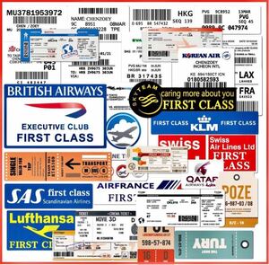 33 number Z. sticker aviation company 30 sheets inspection / Street aircraft travel travel airplane tag skateboard First Class ticket seal miscellaneous goods 