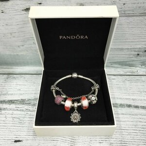 箱付き ＰＡＮＤＯＲＡ パンドラ ９２５ フラワー アップル シルバー ブレスレット チャーム 花 リンゴ レディース アクセサリー/208