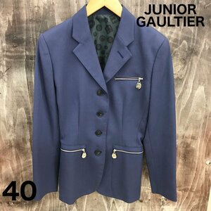 【穴有り】 ＪＵＮＩＯＲ ＧＡＵＬＴＩＥＲ ゴルチェ セットアップ スーツ ジャケット パープル 紫 ４０ 洋品婦人服/246