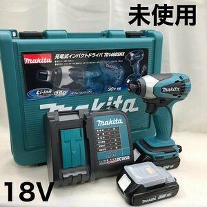 【未使用】 ｍａｋｉｔａ マキタ ＴＤ１４６ＤＳＨＸ 充電式 インパクト ドライバ １８Ｖ バッテリ２個 電動工具/246