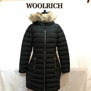 美品 ＷＯＯＬＲＩＣＨ フード付 レディース ウールリッチ サイズＭ ダウンコート 黒 定番 洋品婦人服/269