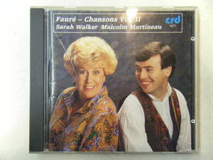 Faure　chansons VOL.2 輸入盤　 sarah walker martineau