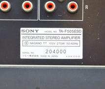 SONY【TA-F505ESD】ソニー インテグレート ステレオアンプ プリメインアンプ 中古品_画像9