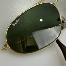 美品!!希少 90s B&L Ray-Ban W1597 ファッションメタル フェイバー 58㎜ ゴールド G-15 ボシュロム USA レイバン メタル 廃盤品_画像10