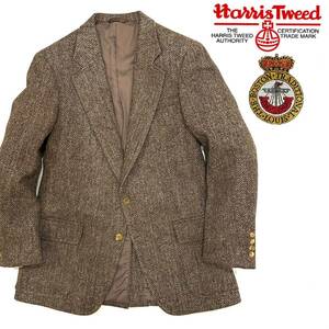 Louis The Boston Traditional Harris tweed 英国調 ヘリンボーン 2B テーラード ジャケット(A5) メンズ スーツ 紳士服 ハリスツイード