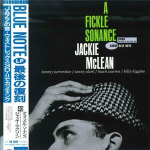 ★BLUE NOTE LP「ジャッキー・マクリーン JACKIE McLEAN A FICKLE SONANCE」1961年作品 ブルーノート 最後の復刻 1990年 極美品