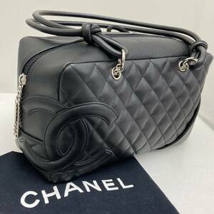 128 シャネル ボーリングバッグ ハンドバッグ カンボンライン ココマーク CHANEL ショルダーバッグ 