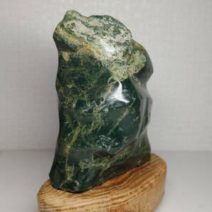 ◇緑石◇ 566g 出雲石 碧玉 ジャスパー 瑪瑙 原石 誕生石 鑑賞石 自然石 天然石 鉱物 置物 水石 紋石 の画像5