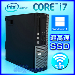 DELL Core i7 4770 SSD新品 1TB (1000GB)+HDD1000GB 大容量メモリ 20GB Windows 11 Office2021 DtoDリカバリー 無線LAN OptiPlex 9020