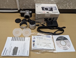 3345) パナソニック panasonic LUMIX G DMC-GF7W-S ダブルズームレンズキット シルバー 元箱付き