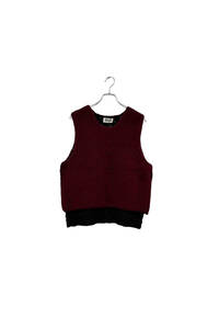 BIGI knit vest ビギ ニットベスト レッド ブラウン トップス レディース ヴィンテージ 6