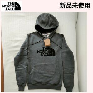 【新品】ザ ノースフェイス パーカー THE NORTH FACE 裏起毛 ロゴ刺繍 プルオーバー プルパーカー 長袖 グレーＳ