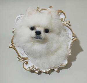 Art hand Auction हस्तनिर्मित ऊन फेल्ट पोमेरेनियन कुत्ते का इंटीरियर, खिलौने, खेल, स्टफ़्ड खिलौना, ऊनी एहसास