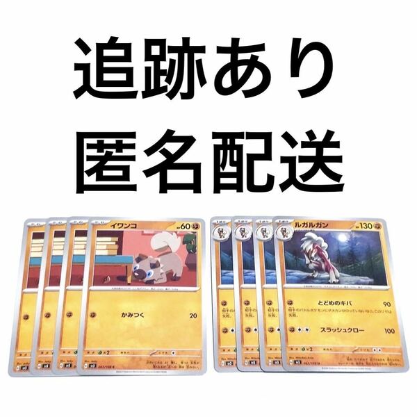 ポケモンカード 黒炎の支配者 イワンコ ルガルガン 進化ライン 各4枚 pokemon ポケットモンスター とどめのキバ スラッシュクロー かみつく