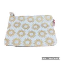 キャスキッドソン シンプルポーチ マジカルメモリーズ Cath Kidston London ペンケース マルチポーチ 太陽 ゴールド オフホワイト 新品_画像1