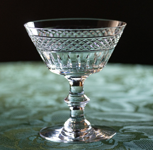 1943年～ ダンカン＆ミラー サンレイ カッティング クリスタル シャンパン カクテルグラス 酒 バーグラス デザートグラス アンティーク 