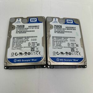 ジャンク WD HDD 250GB 2.5インチWD2500bevt