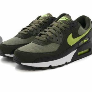 ナイキ NIKE エアマックス90 ミディアムオリーブ 緑 DQ4071-200 メンズ シューズ サイズ28㌢