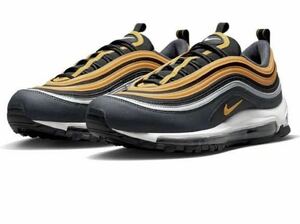 Nike DX0754-002 Air Max 97 Black/Anthracite/Wolf Gray/University Gold27㌢箱付き