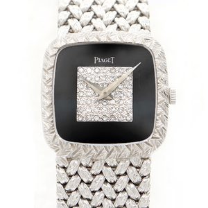 PIAGET Piaget оникс бриллиант 9902D2 K18WG белое золото чёрный черный женский механический завод 