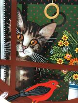 限定品 大皿 25.4cm アンナペレンナ Thaddeus Krumeich アンクルタッズキャツトシリーズ ウォルターの窓 猫皿 証書つき_画像3