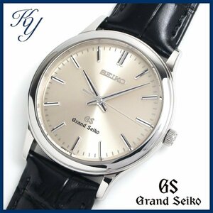 1円～ 3ヶ月保証付き 磨き済み 美品 本物 人気 Grand Seiko グランドセイコー SBGF015 8J55-0A10 革ベルト シルバー メンズ 時計