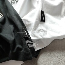 新品 正規品 NIKE ナイキ NSW SWOOSH スウッシュ プリント 長袖 ロンT 2枚セット 黒 ブラック 白 ホワイト L_画像7