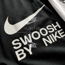 新品 正規品 NIKE ナイキ NSW SWOOSH スウッシュ プリント 長袖 ロンT 2枚セット 黒 ブラック 白 ホワイト L_画像3