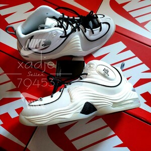 新品 正規品 NIKE ナイキ AIR PENNY 2 エアペニー 白 ホワイト 黒 シルバー クリアソール 28cm US10 箱付き