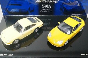 MINICHAMPS ミニチャンプス 1/43 Porsche ポルシェ 911 1963-2003 誕生40年記念 2台セット (イエロー) 402630311