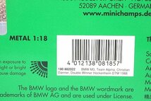 ミニチャンプス PMA 1/18 BMW M3 Team Alpina ホッケンハイム DTM ダブルウィナー 1988 #22 180882022_画像10