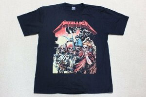 ▽♪ rockvolution METALLICAメタリカ プリント半袖Tシャツ バンT ブラック L