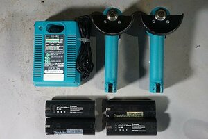 ◎ makita マキタ 7.2V 100mm 電池グラインダ 2個 充電器 バッテリー６個付き DC1209 ML7000 バッテリ7000 7002 ※ジャンク品 9500D