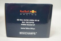 ミニチャンプス PMA 1/18 レッドブルレーシング ホンダ RB16B M.フェルスタッペン ベルギーGP 優勝 2021 #33 110211333_画像6