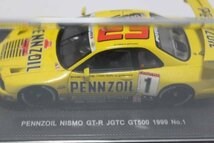 ▽ EBBRO エブロ 1/43 PENNZOIL ペンズオイル NISMO GT-R ジーティーアール JGTC GT500 1999 No.1 #1 YELLOW P402_画像2